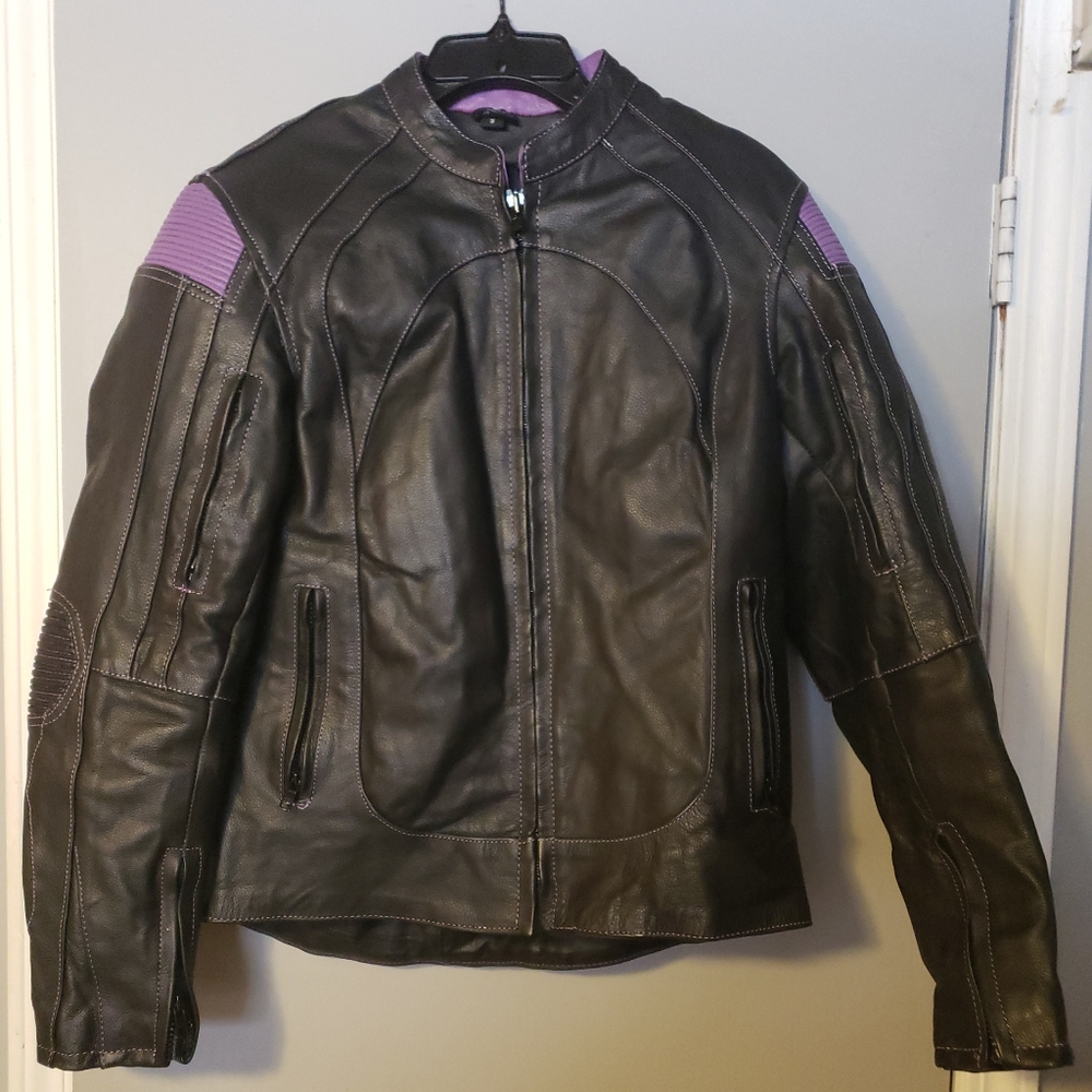Xelement womens motorcycle leather jacket